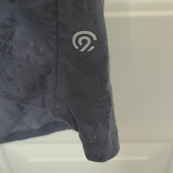 Champion open back sheer cotton Blend gray Deep neck  Exercize tee shirt Vintage - Picture 5 of 12